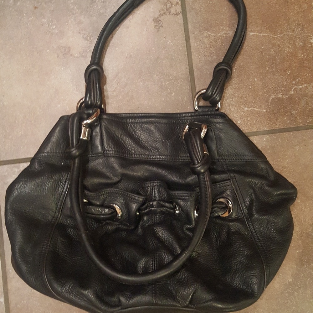 B. MAKOWSKI black bag silver hardware
